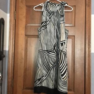 Black, White, and Tan dress